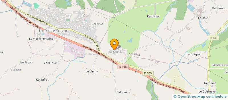 localisation de l'entreprise MONSIEUR PATRICE LE PENHUIZIC  LAUZACH