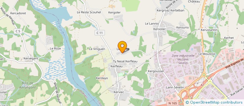 localisation de l'entreprise MONSIEUR PATRICE LE TIEC à CAUDAN