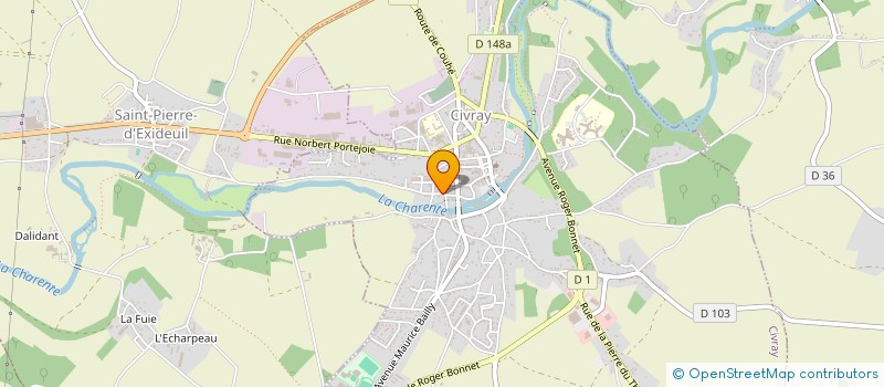 localisation de l'entreprise MONSIEUR PATRICE MAGNIEN  CIVRAY