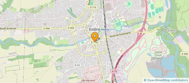 localisation de l'entreprise MONSIEUR PATRICE MONTMORY  ISSOIRE