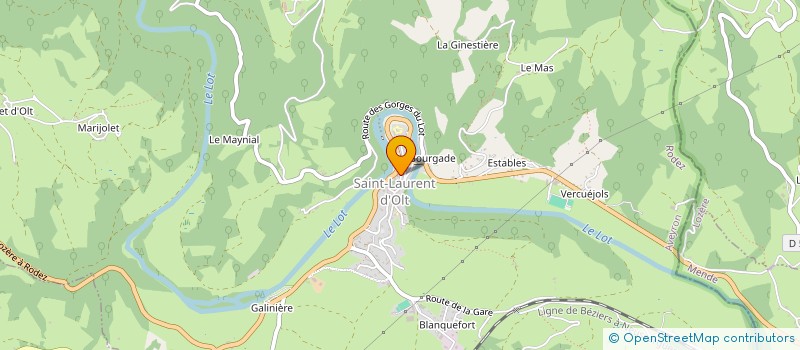 localisation de l'entreprise MONSIEUR PATRICE MULLER  SAINT-LAURENT-D'OLT