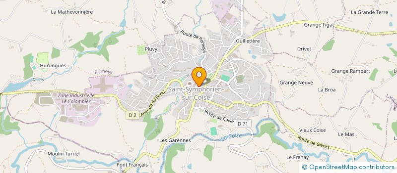 localisation de l'entreprise MONSIEUR PATRICE NICOD à SAINT-SYMPHORIEN-SUR-COISE