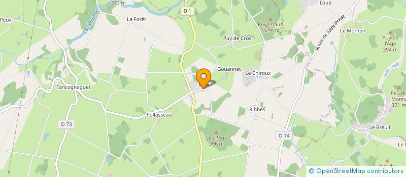 localisation de l'entreprise MONSIEUR PATRICE PASTY  FURSAC