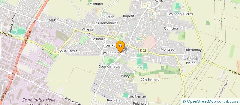 localisation de l'entreprise MONSIEUR PATRICE PEINTURIER  GENAS