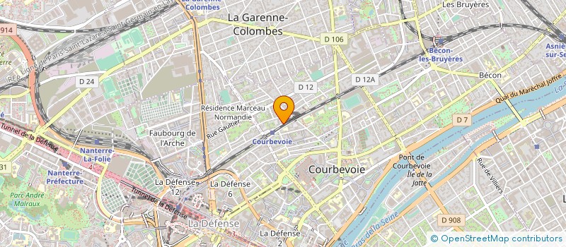 localisation de l'entreprise MONSIEUR PATRICE PELMARD à COURBEVOIE