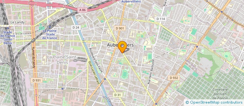 localisation de l'entreprise MONSIEUR PATRICE PERDONCIN à AUBERVILLIERS