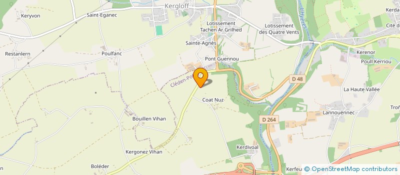 localisation de l'entreprise MONSIEUR PATRICE PERON  CLEDEN-POHER