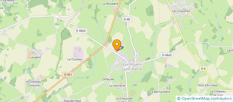 localisation de l'entreprise MONSIEUR PATRICE PEYROUTOU à LOURDOUEIX-SAINT-PIERRE