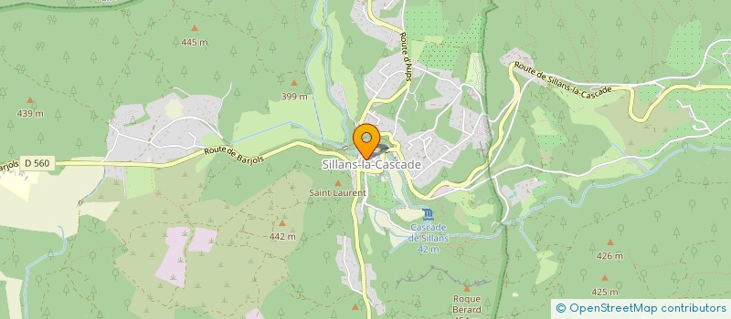 localisation de l'entreprise MONSIEUR PATRICE POURRET  SILLANS-LA-CASCADE