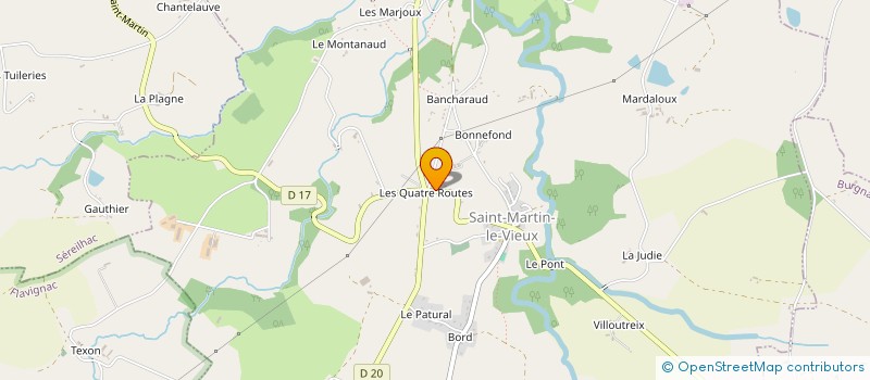 localisation de l'entreprise MONSIEUR PATRICE RABIER  SAINT-MARTIN-LE-VIEUX