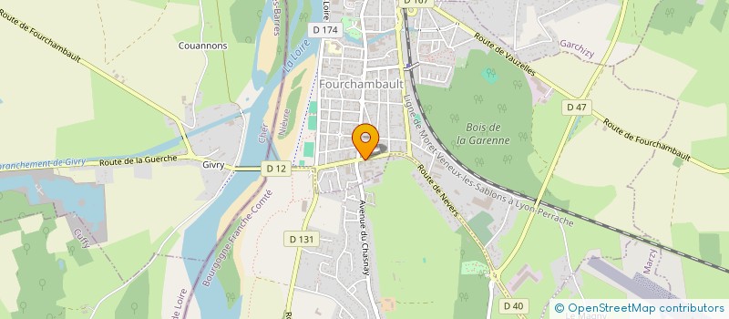 localisation de l'entreprise MONSIEUR PATRICE RACOEUR  FOURCHAMBAULT