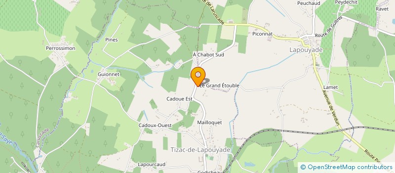 localisation de l'entreprise MONSIEUR PATRICE ROUFFIE  LAPOUYADE