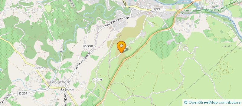 localisation de l'entreprise MONSIEUR PATRICE RUEFF  JOYEUSE