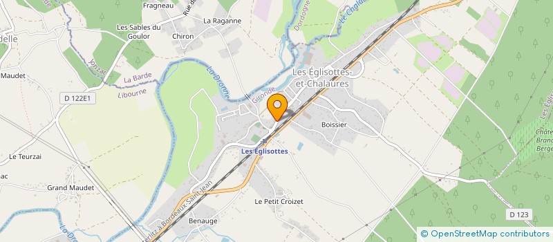 localisation de l'entreprise MONSIEUR PATRICE SABOURIN  LES EGLISOTTES-ET-CHALAURES