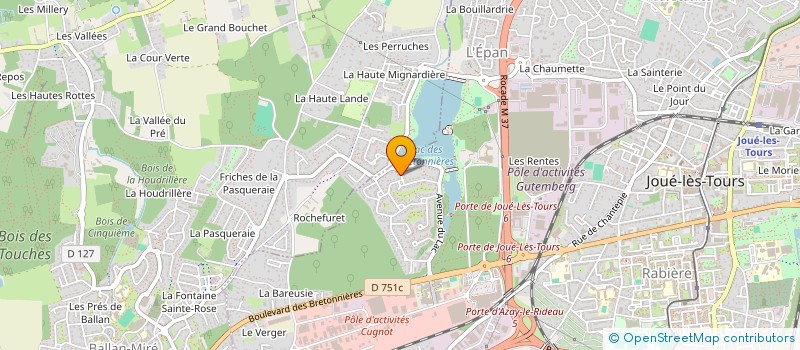 localisation de l'entreprise MONSIEUR PATRICE VANDEBROUCK à JOUE-LES-TOURS