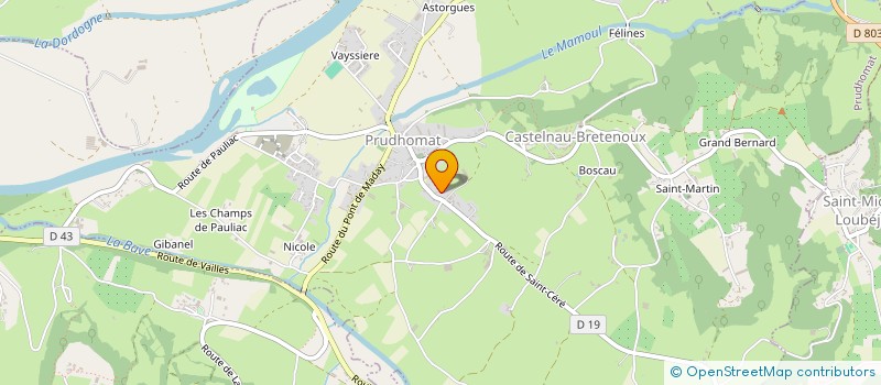 localisation de l'entreprise MONSIEUR PATRICE VIDIEU  PRUDHOMAT