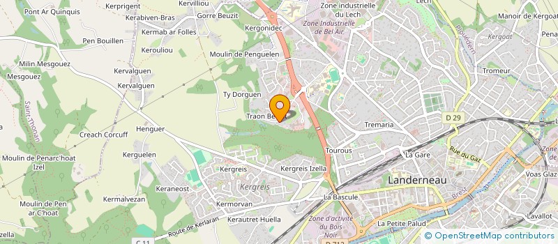 localisation de l'entreprise MONSIEUR PATRICK ABHERVE GUEGUEN à LANDERNEAU