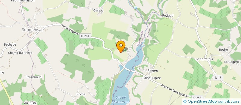 localisation de l'entreprise MONSIEUR PATRICK ALSENE  SOUMENSAC