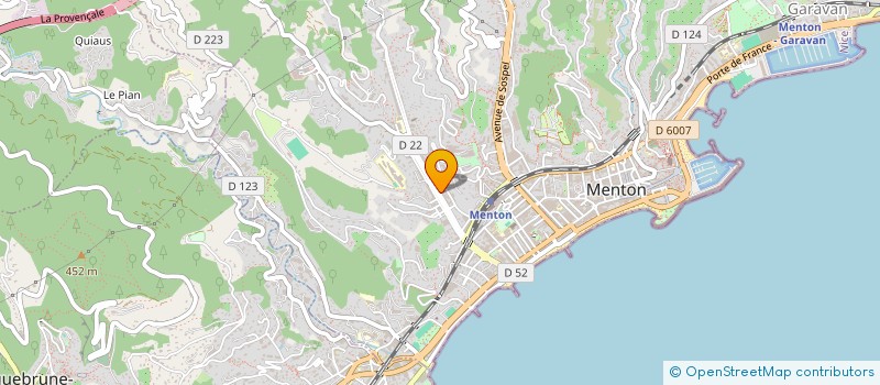localisation de l'entreprise MONSIEUR PATRICK AUBE  MENTON