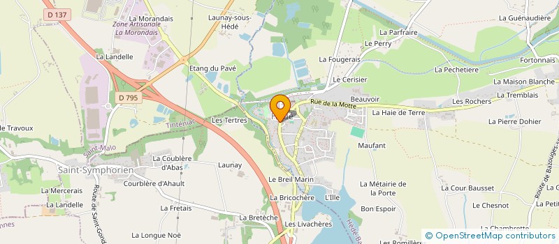 localisation de l'entreprise MONSIEUR PATRICK AUBRY à HEDE-BAZOUGES