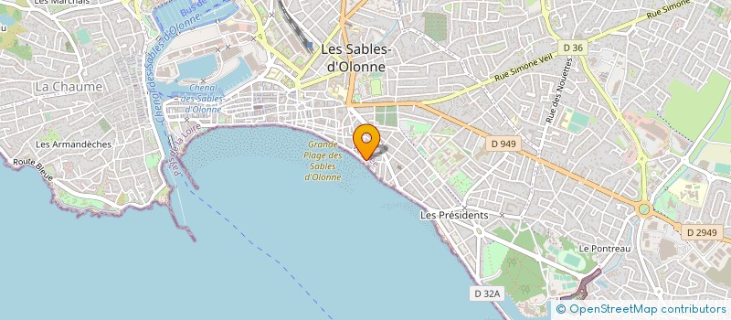 localisation de l'entreprise MONSIEUR PATRICK AUNEAU à LES SABLES D'OLONNE