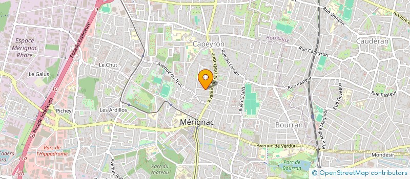 localisation de l'entreprise MONSIEUR PATRICK AUSSEL  MERIGNAC