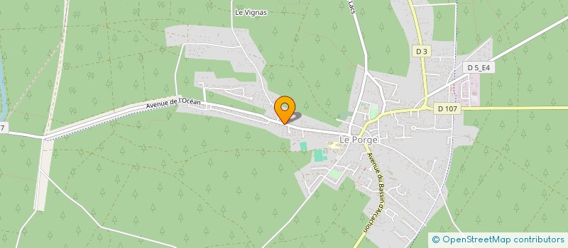 localisation de l'entreprise MONSIEUR PATRICK BACHEY  LE PORGE