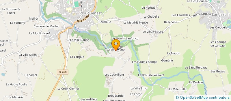 localisation de l'entreprise MONSIEUR PATRICK BALAINE  PLOUGUENAST-LANGAST