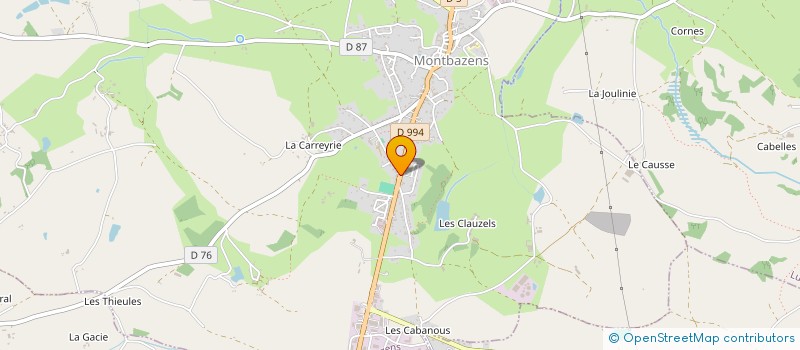 localisation de l'entreprise MONSIEUR PATRICK BARNABE à MONTBAZENS