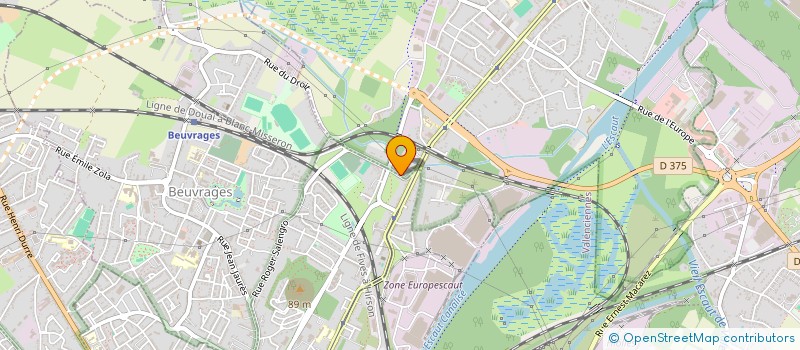 localisation de l'entreprise MONSIEUR PATRICK BAUDIER  BRUAY-SUR-L'ESCAUT