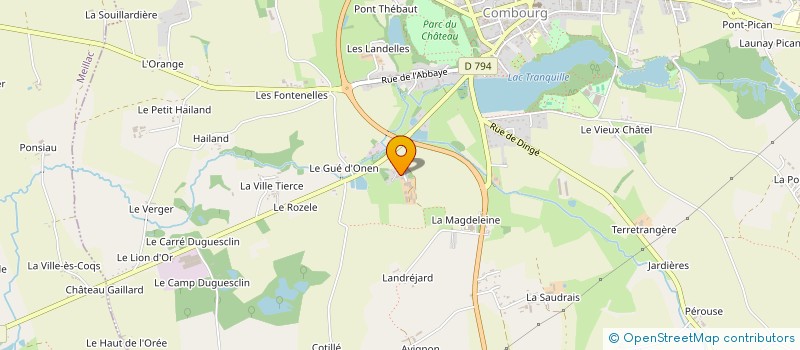 localisation de l'entreprise MONSIEUR PATRICK BAUDOIN  COMBOURG