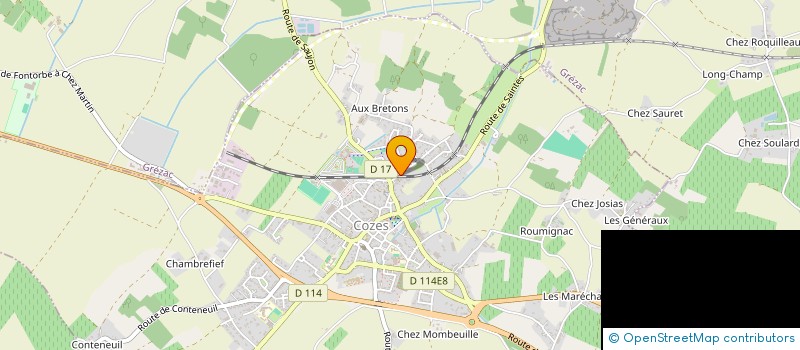 localisation de l'entreprise MONSIEUR PATRICK BEAUDOUIN  COZES