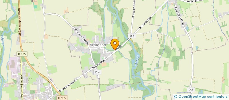 localisation de l'entreprise MONSIEUR PATRICK BELLOT  ARTAGNAN