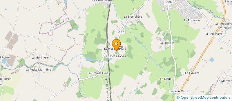 localisation de l'entreprise MONSIEUR PATRICK BERANGER  LA BERNARDIERE