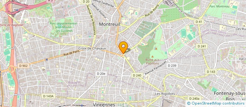localisation de l'entreprise MONSIEUR PATRICK BERAUD à MONTREUIL