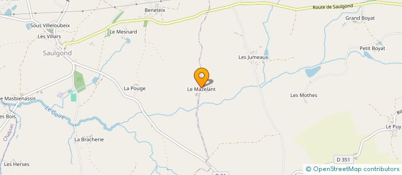 localisation de l'entreprise MONSIEUR PATRICK BERNARD à SAULGOND
