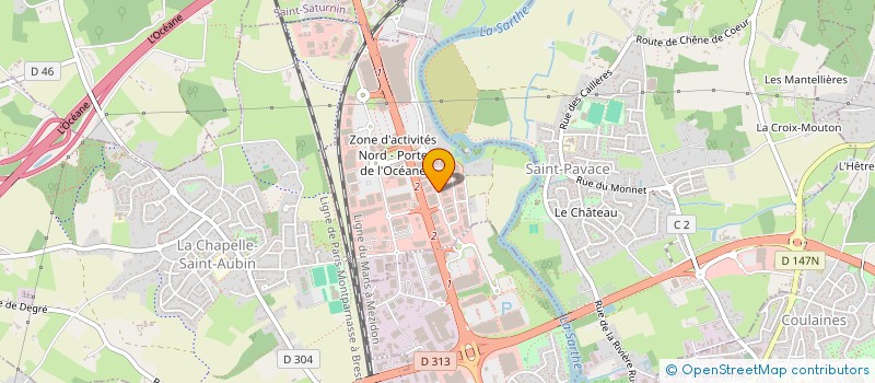 localisation de l'entreprise MONSIEUR PATRICK BERNARDIN  LA CHAPELLE-SAINT-AUBIN