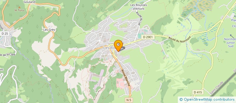 localisation de l'entreprise MONSIEUR PATRICK BERTHET à LES ROUSSES