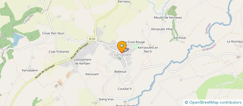 localisation de l'entreprise MONSIEUR PATRICK BEUZE à LANGOLEN