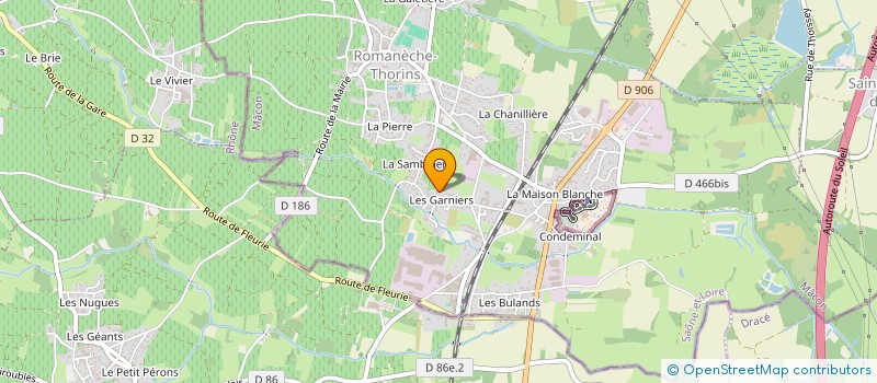 localisation de l'entreprise MONSIEUR PATRICK BIDAUX  ROMANECHE-THORINS