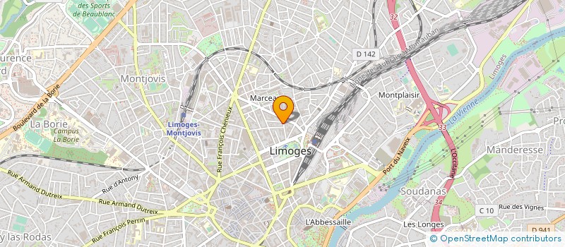 localisation de l'entreprise MONSIEUR PATRICK BILLARD à LIMOGES