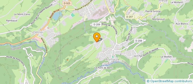 localisation de l'entreprise MONSIEUR PATRICK BLANC-COQUAND  ARVILLARD