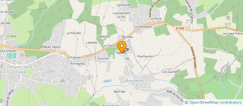 localisation de l'entreprise MONSIEUR PATRICK BLONDEAU  BONNETAN