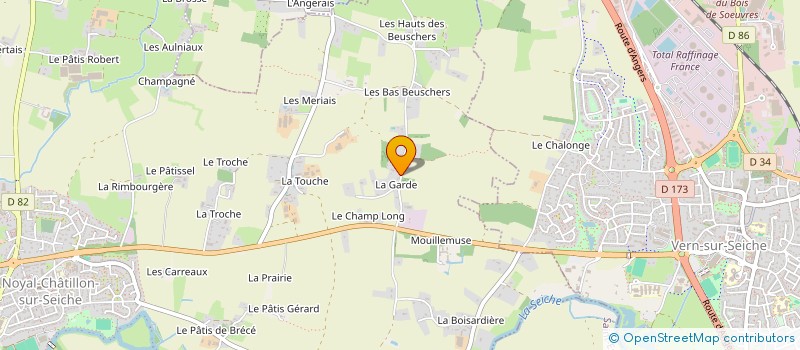 localisation de l'entreprise MONSIEUR PATRICK BLONDEAU à NOYAL-CHATILLON-SUR-SEICHE