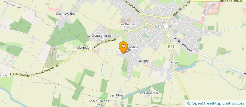 localisation de l'entreprise MONSIEUR PATRICK BOSTOEN à SANDILLON