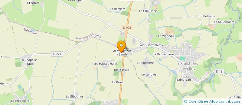 localisation de l'entreprise MONSIEUR PATRICK BOUGAULT à POUILLE-LES-COTEAUX