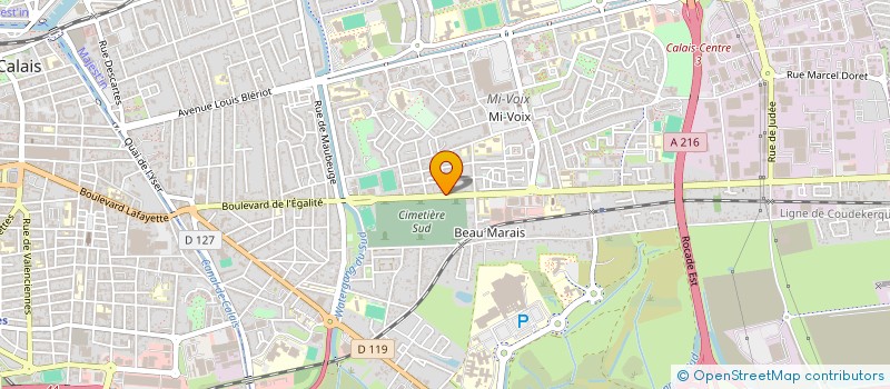 localisation de l'entreprise MONSIEUR PATRICK BOULLOIGNE  CALAIS