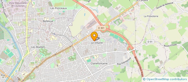 localisation de l'entreprise MONSIEUR PATRICK BOUTEILLER à LE MANS