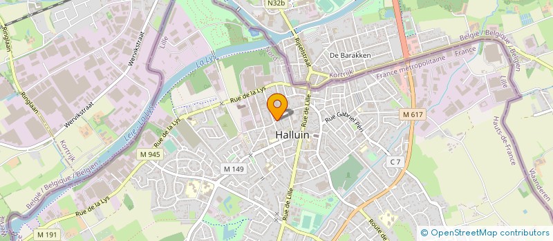 localisation de l'entreprise MONSIEUR PATRICK BRAZIER à HALLUIN