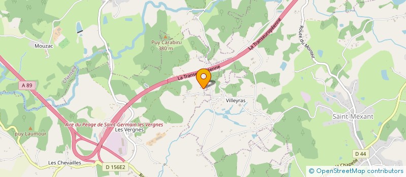 localisation de l'entreprise MONSIEUR PATRICK BRETEAUX  SAINT-GERMAIN-LES-VERGNES